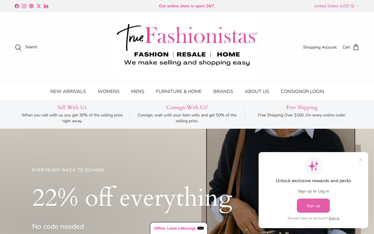 True Fashionistas website preview