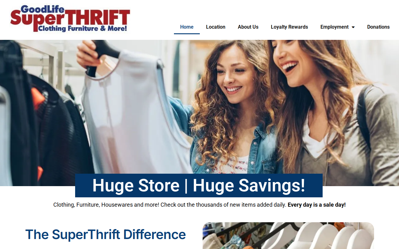 Goodlife SuperThrift website preview