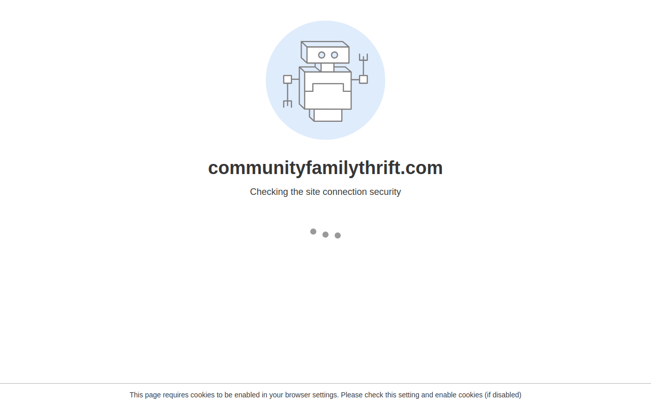 Community Family Thrift Store website preview