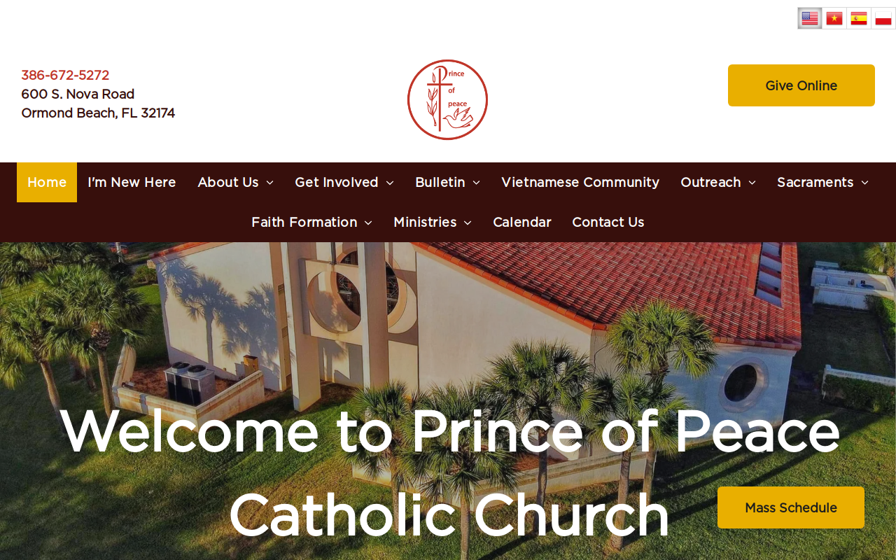 Prince of Peace Chatholic Church Like New Shop website preview