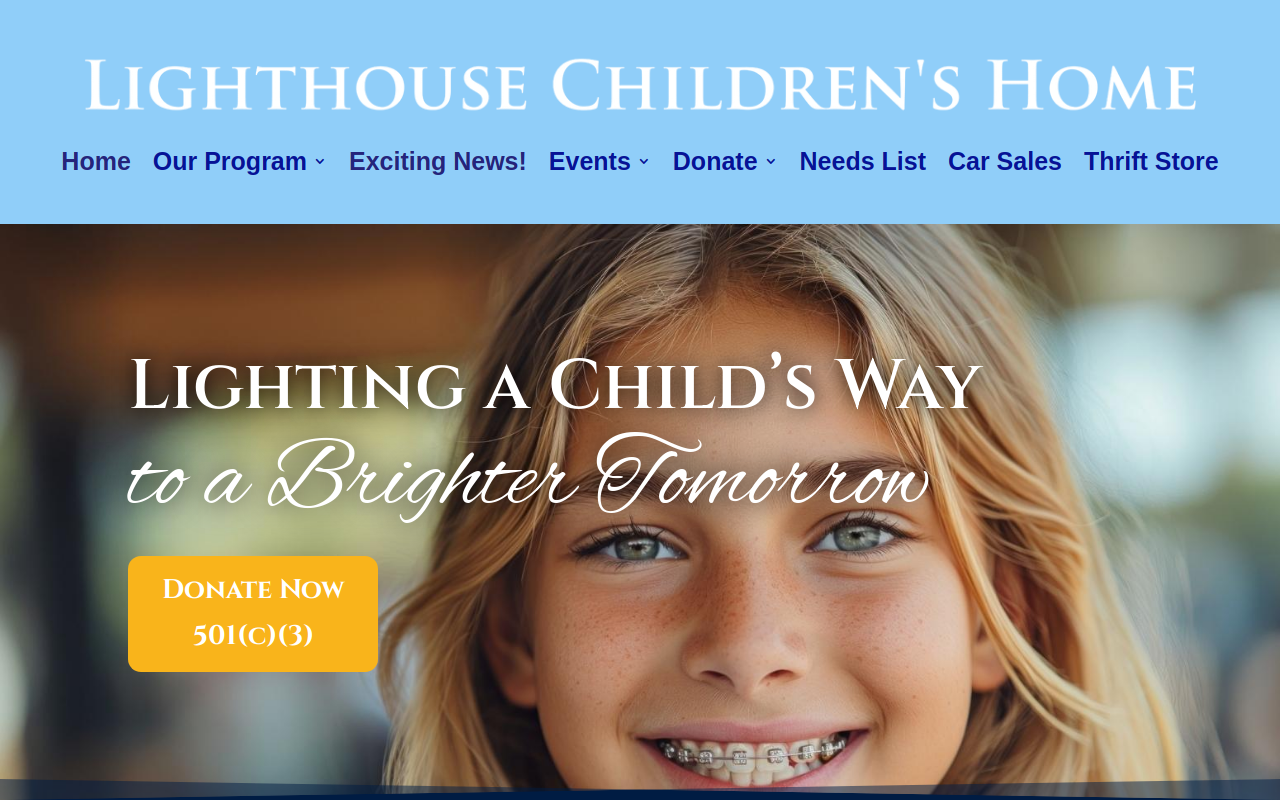 Lighthouse Childrens Home Thrift Store website preview