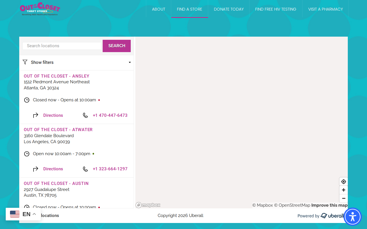 Out of the Closet - Saint Petersburg website preview