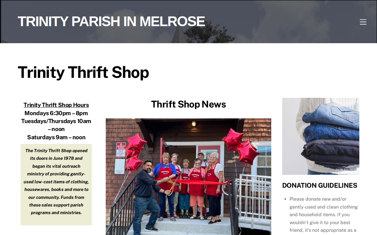 Trinity Church Thrift Shop website preview