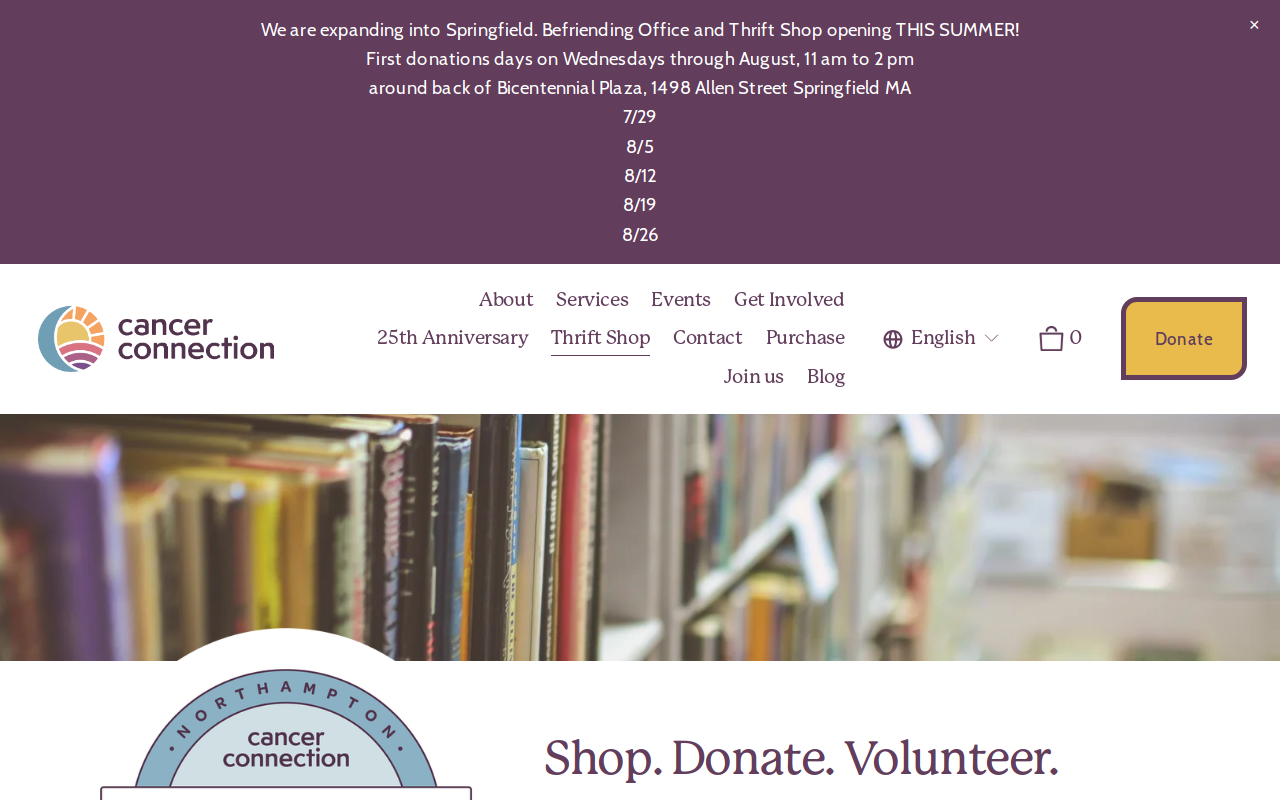 Cancer Connection Thrift Shop website preview