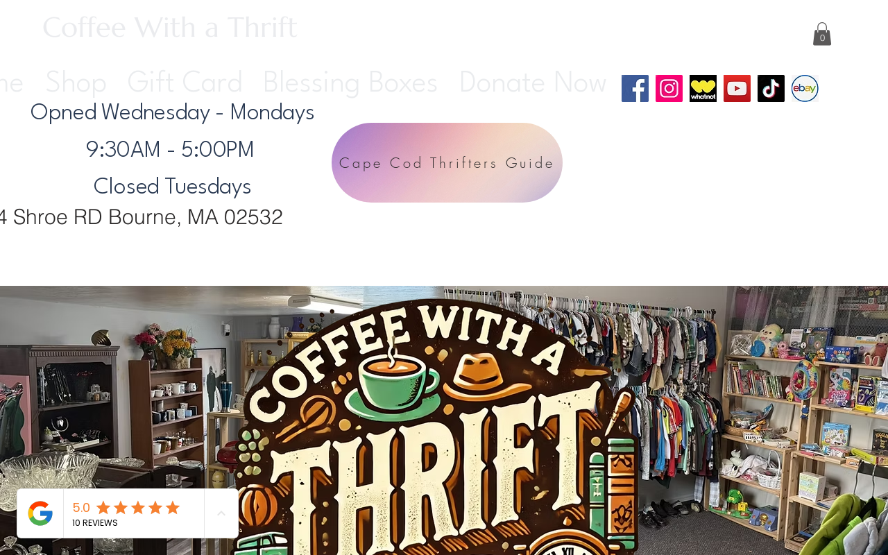 Coffee With A Thrift website preview