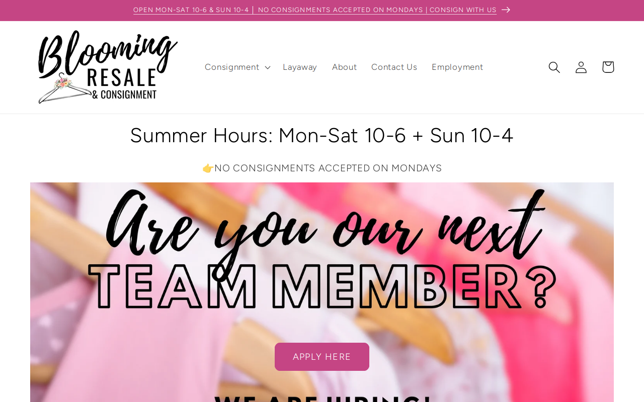 Blooming Resale website preview