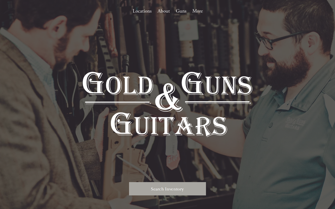 Gold, Guns, & Guitars website preview