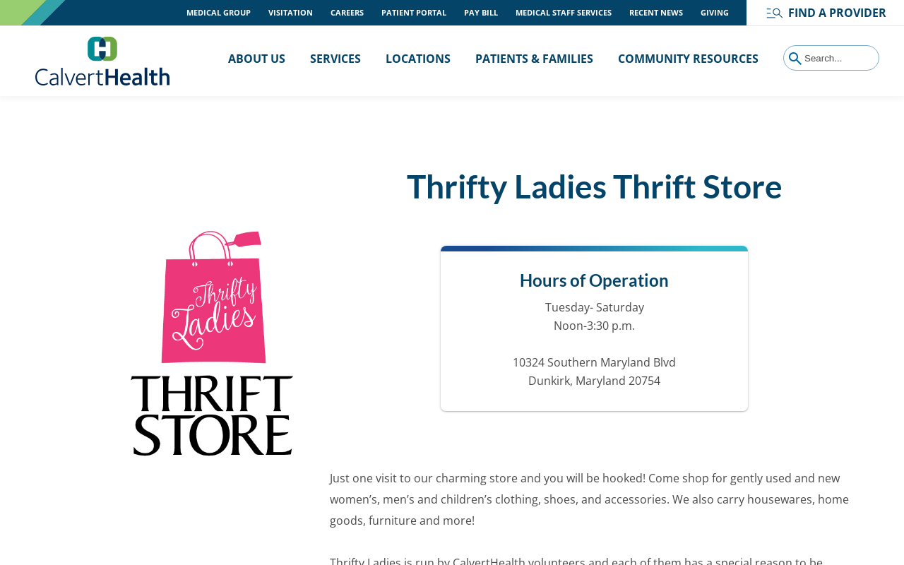 Thrifty Ladies Thrift Store website preview