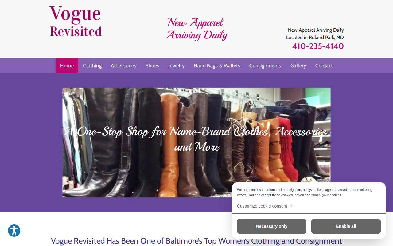 Vogue Revisited website preview