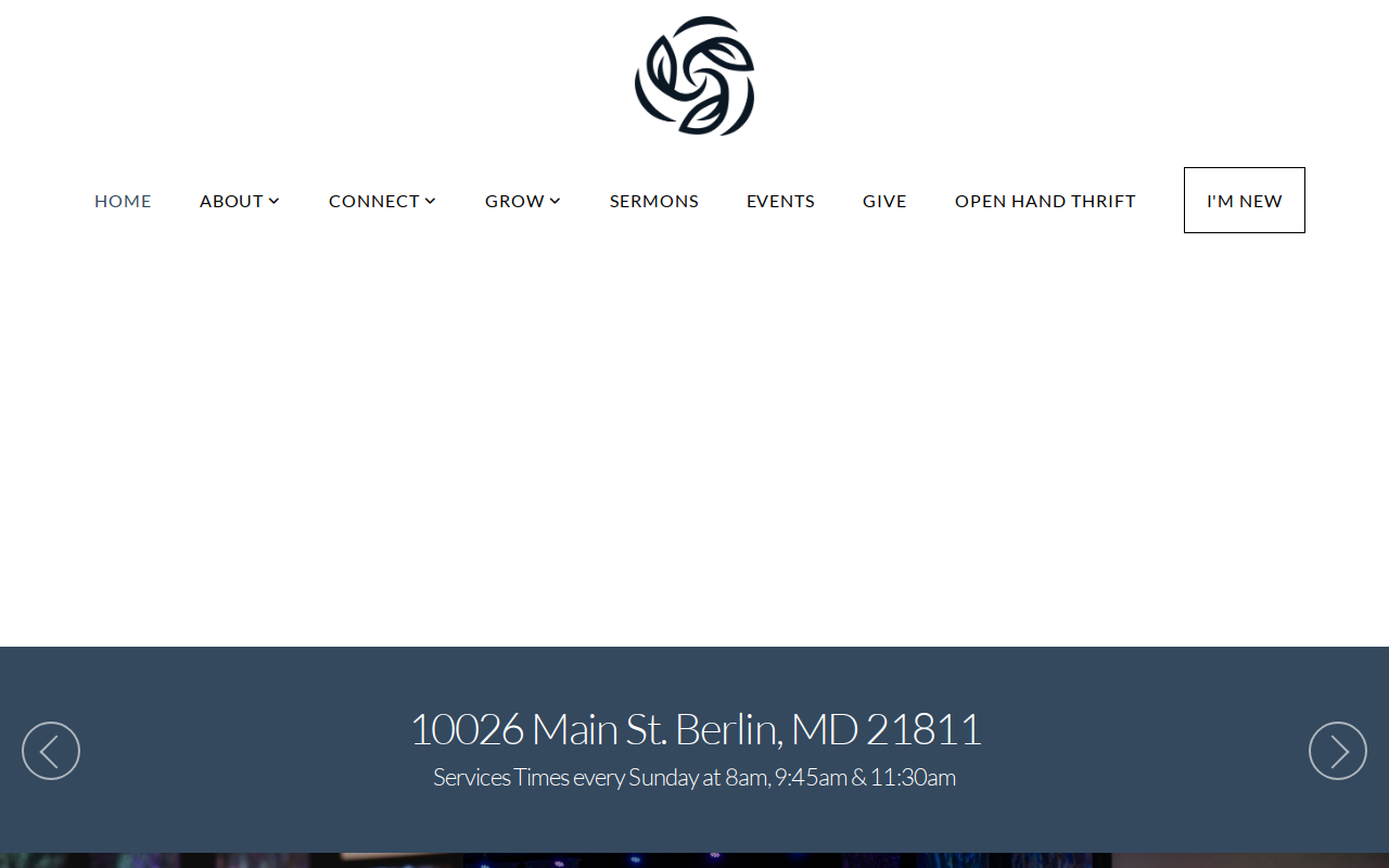 Open Hand Thrift website preview