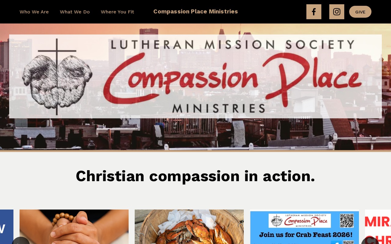 Lutheran Mission Society Compassion Place website preview