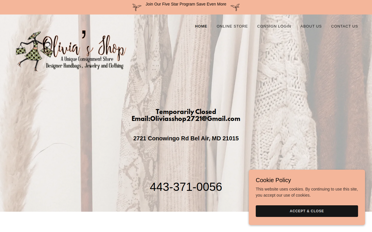 Olivia's website preview