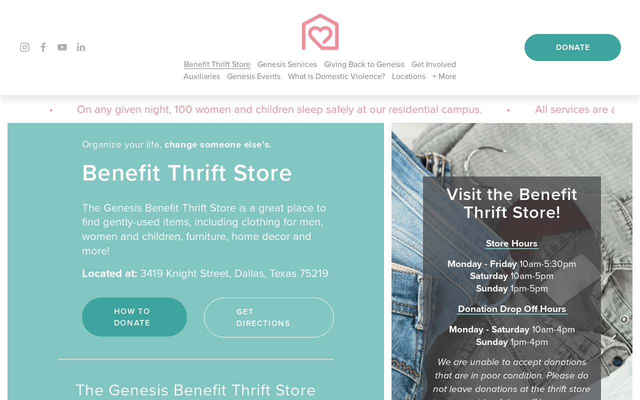Genesis Benefit Thrift Store website preview