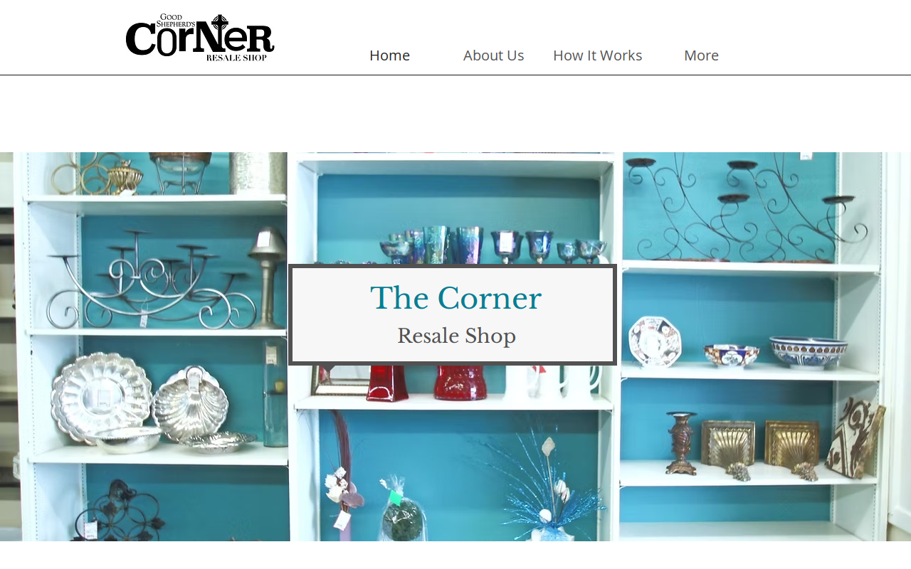 Good Shepherd's Corner Resale Shop website preview