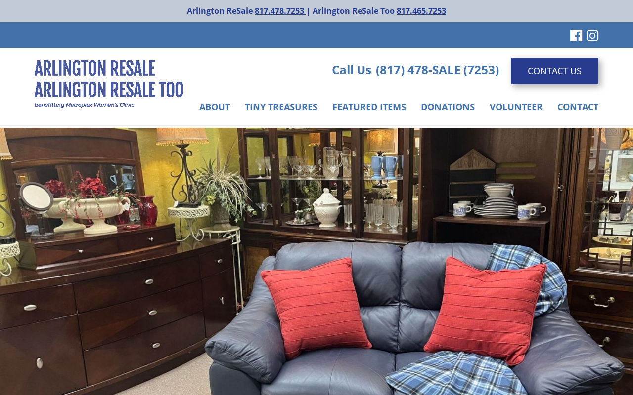 Arlington Resale Too website preview