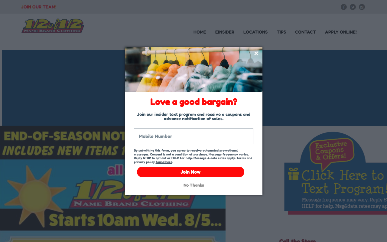 Half of Half website preview