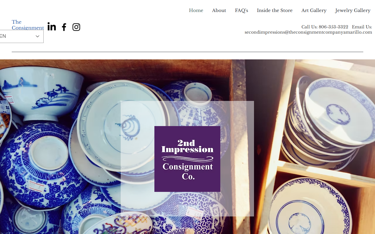 Second Impression Consignment Co. website preview