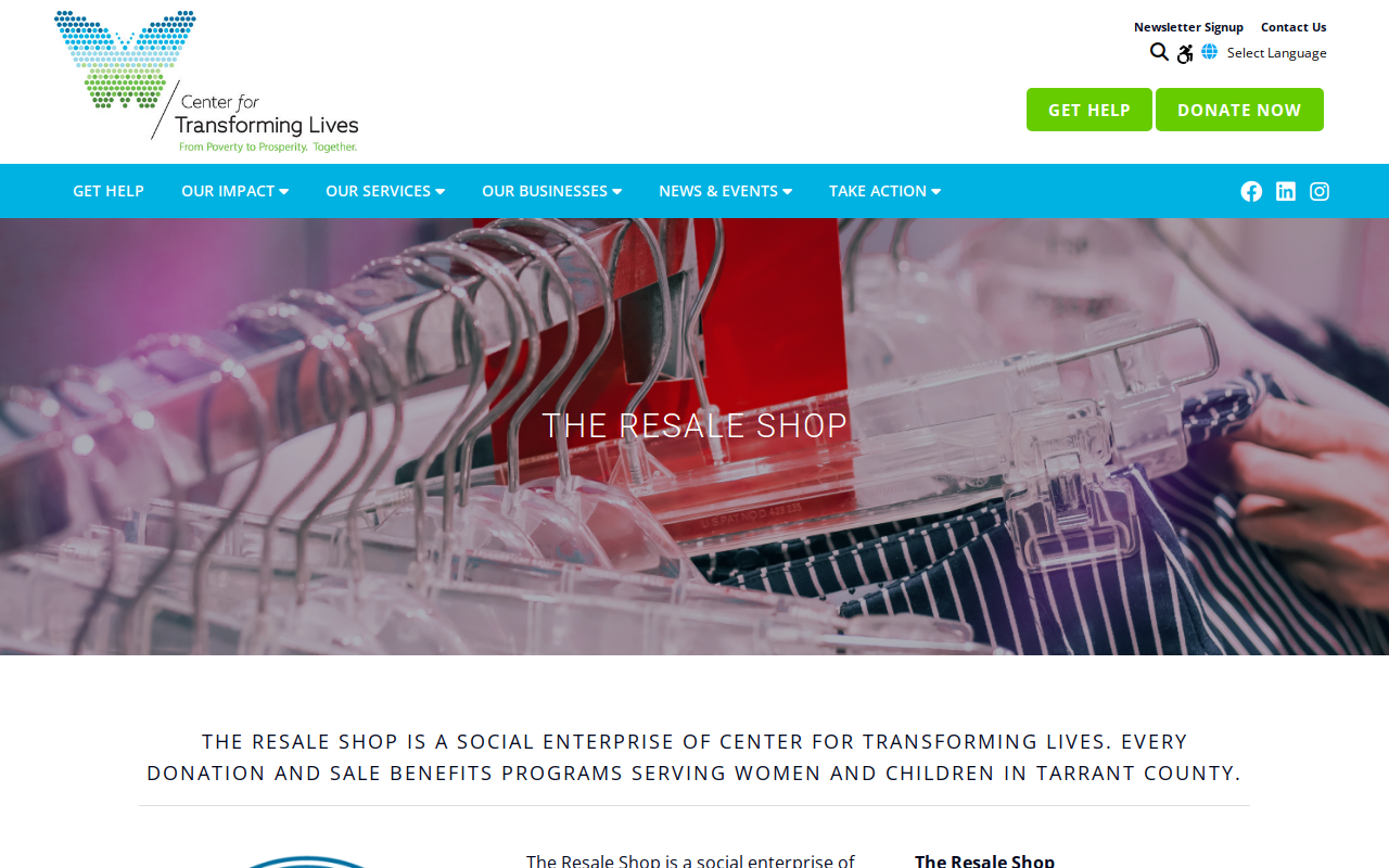 The Resale Shop website preview