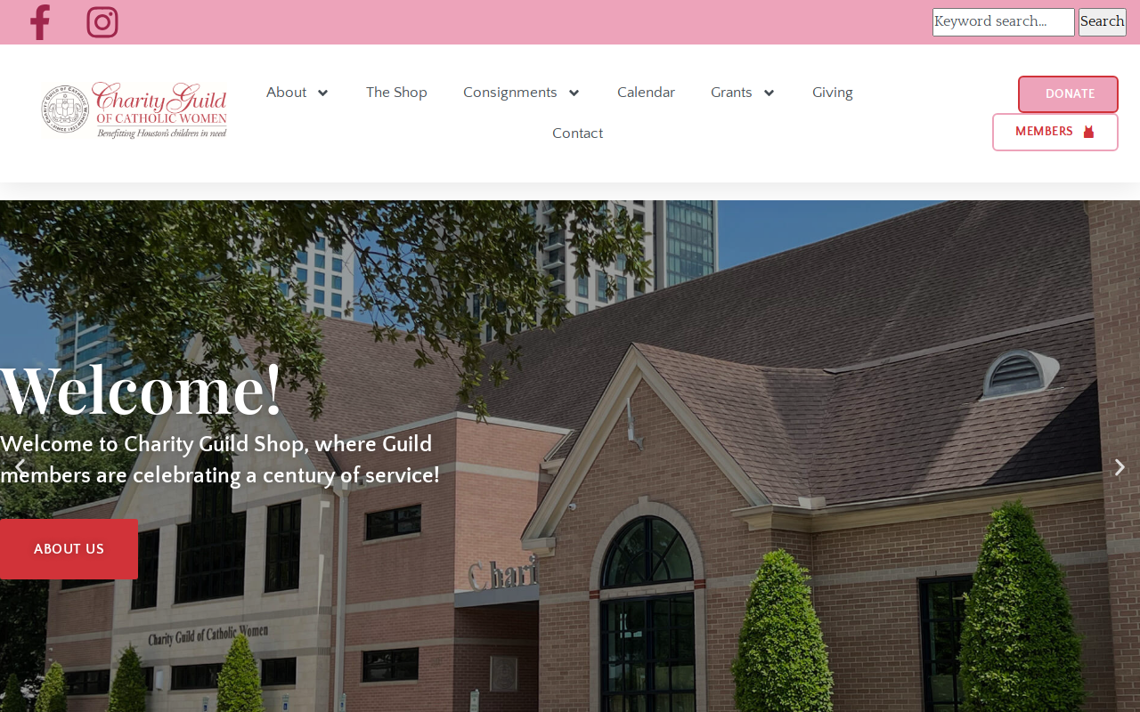 Charity Guild Shop website preview