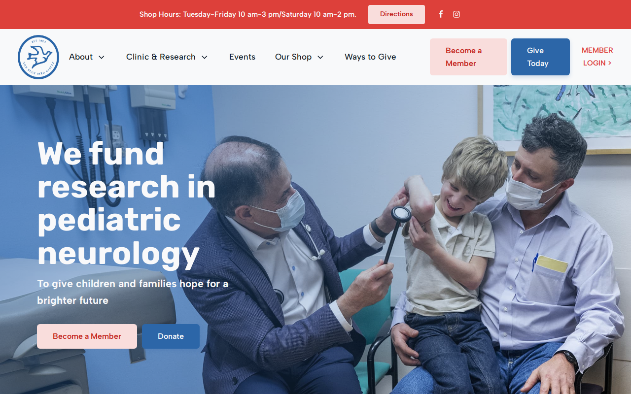 The Blue Bird Circle website preview