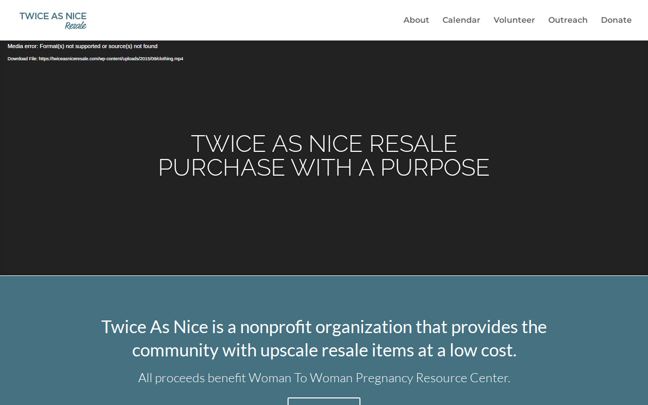 Twice As Nice Resale of Denton website preview