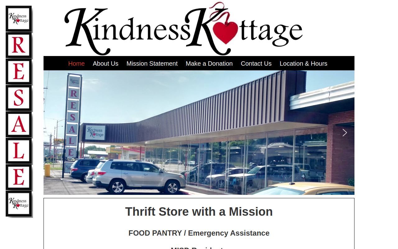 Kindness Kottage website preview