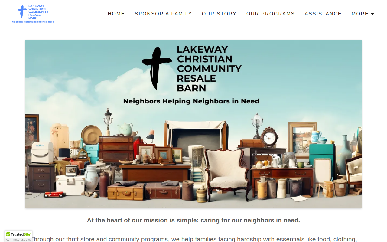 Lakeway Christian Community Resale Barn website preview