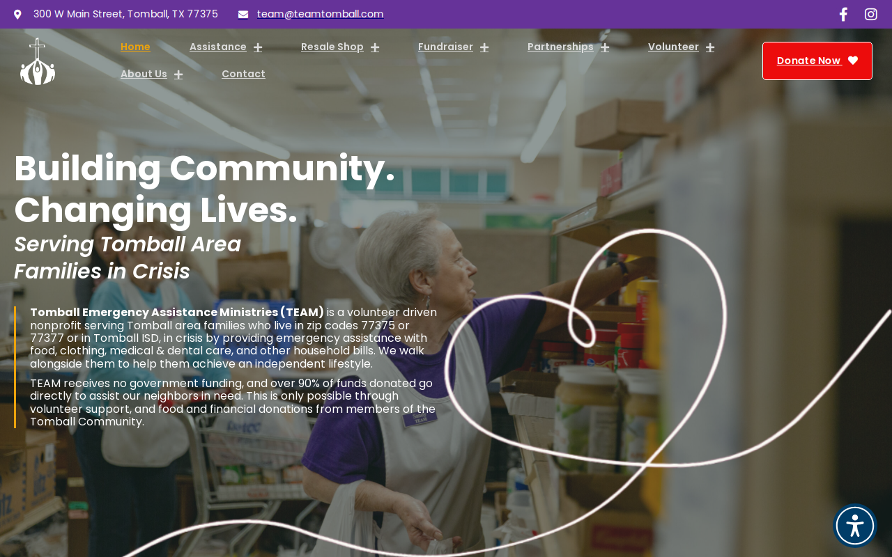 TEAM Resale Shop website preview