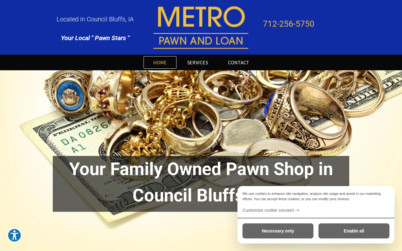 Metro Pawn & Loan website preview