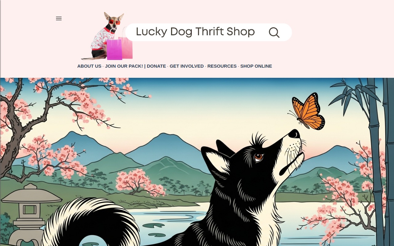 Lucky Dog Thrift Shop website preview