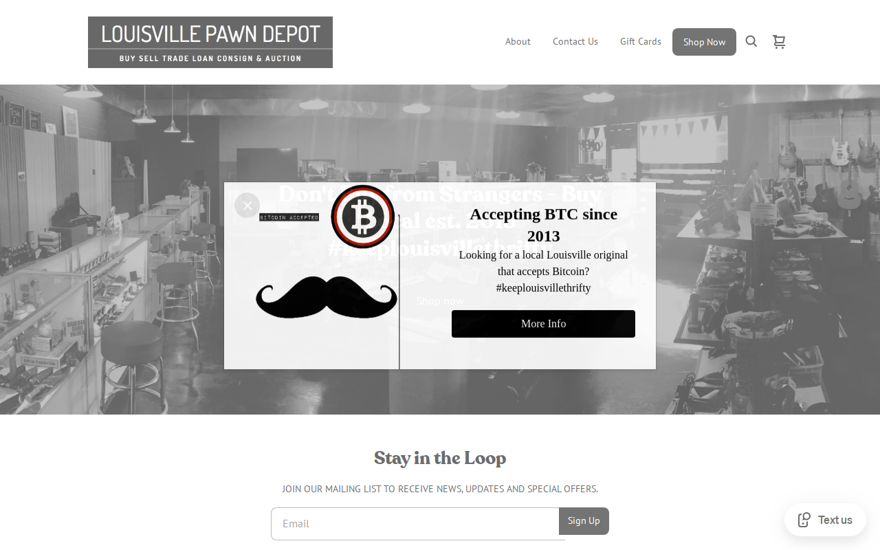 Louisville Pawn Depot website preview