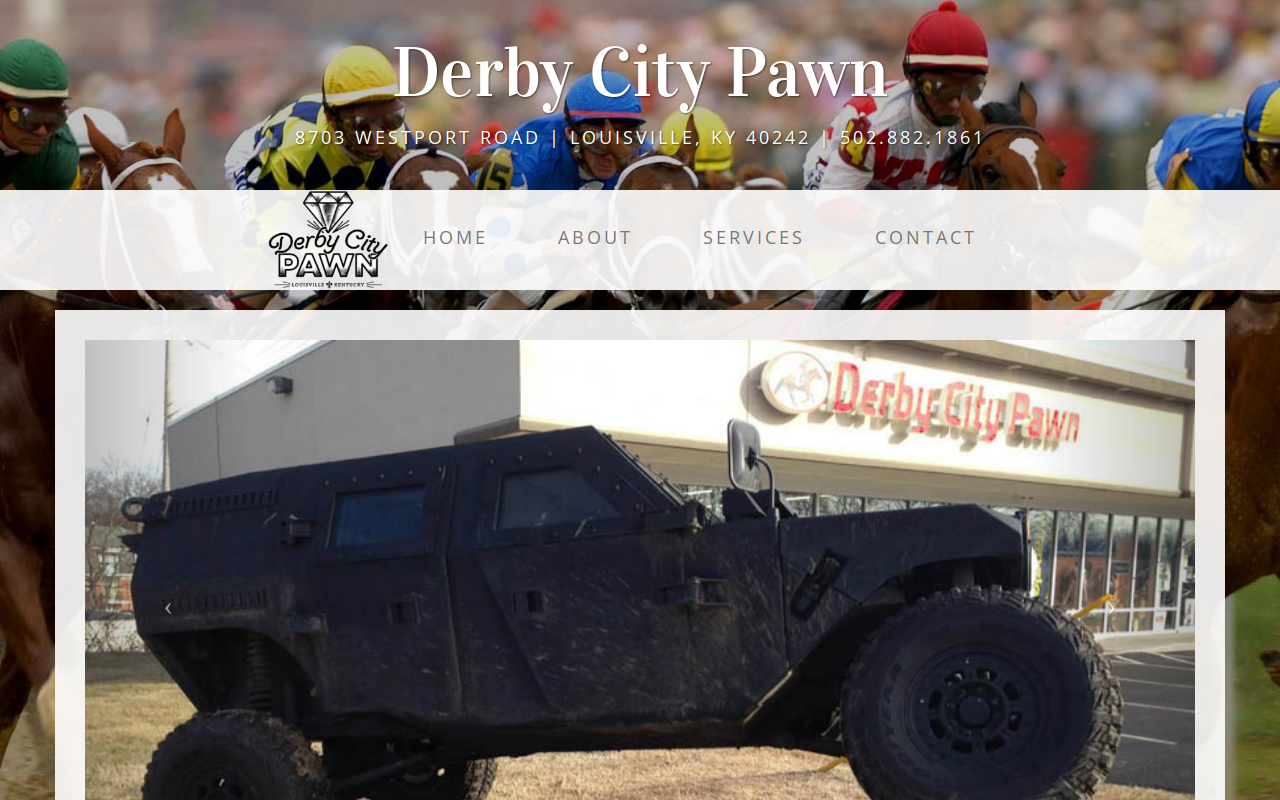 Derby City Pawn website preview
