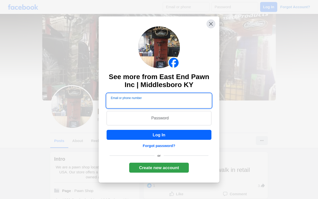 East End Pawn website preview