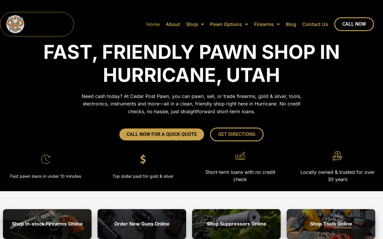 Cedar Post Pawn website preview