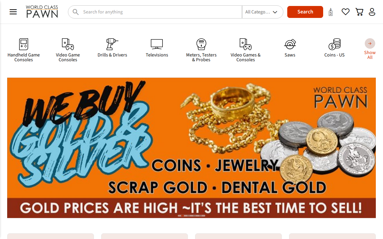 World Class Pawn & Jewelry website preview