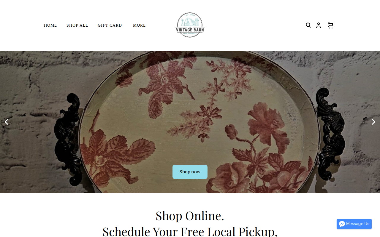 The Vintage Barn website preview