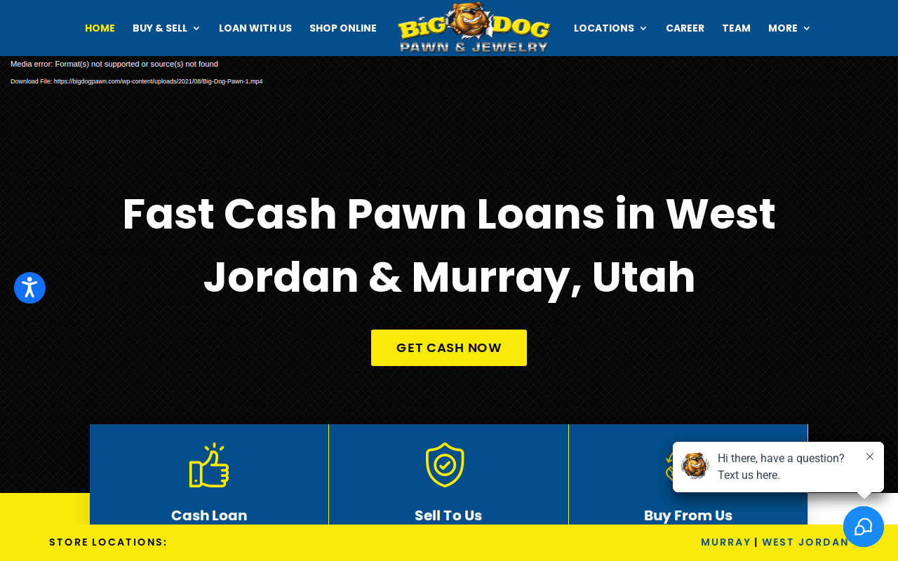 Big Dog Pawn & Jewelry website preview