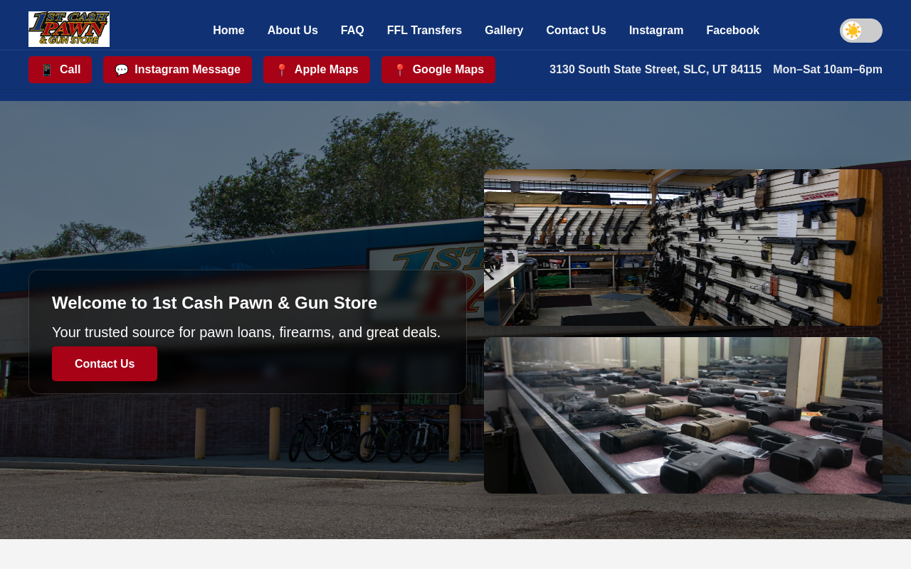 1st Cash Pawn & Gun Store website preview