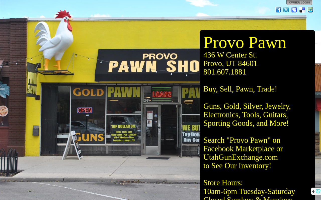 Provo Pawn Shop website preview