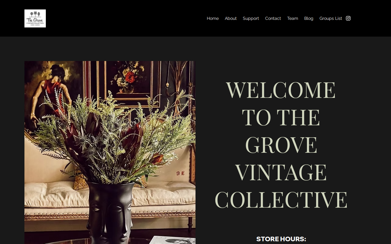 The Grove Vintage Collective website preview