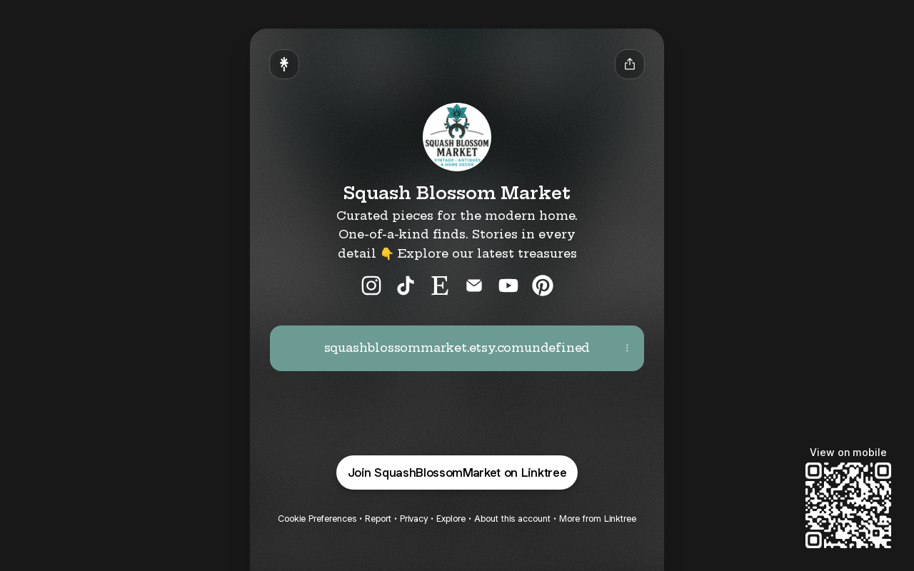 Squash Blossom Market website preview