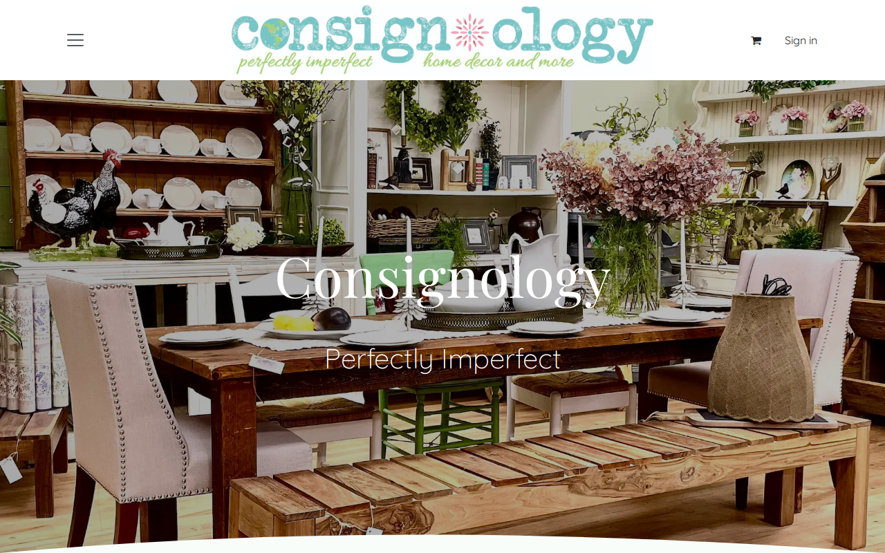 Consignology website preview