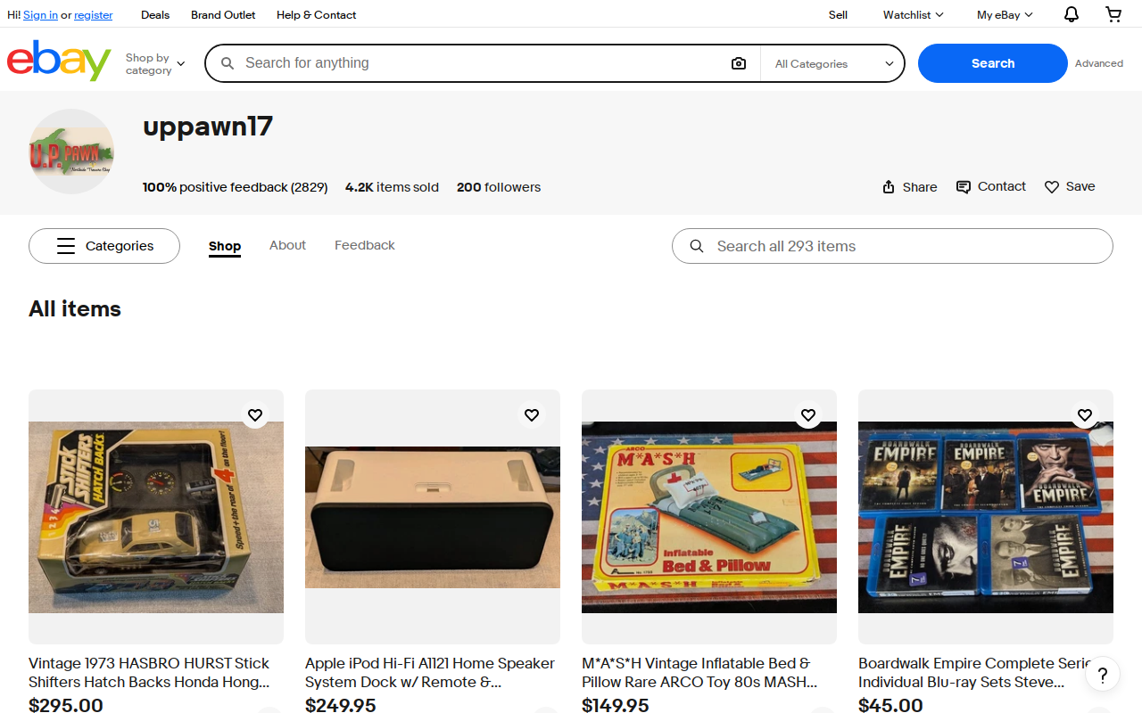 U.P. Pawn website preview