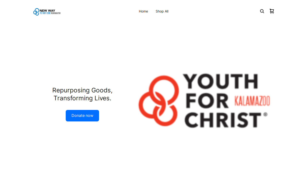 New Way Thrift Store website preview
