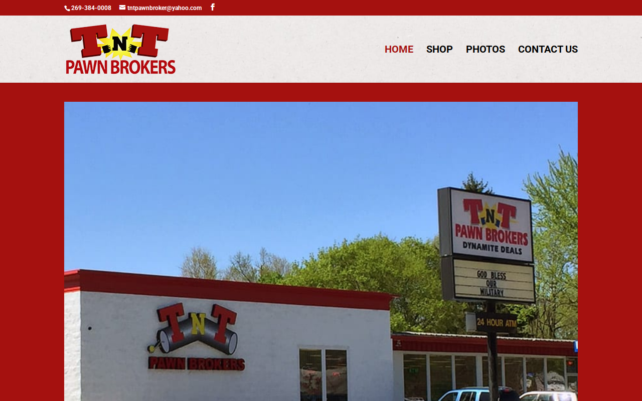 TNT Pawn Brokers website preview