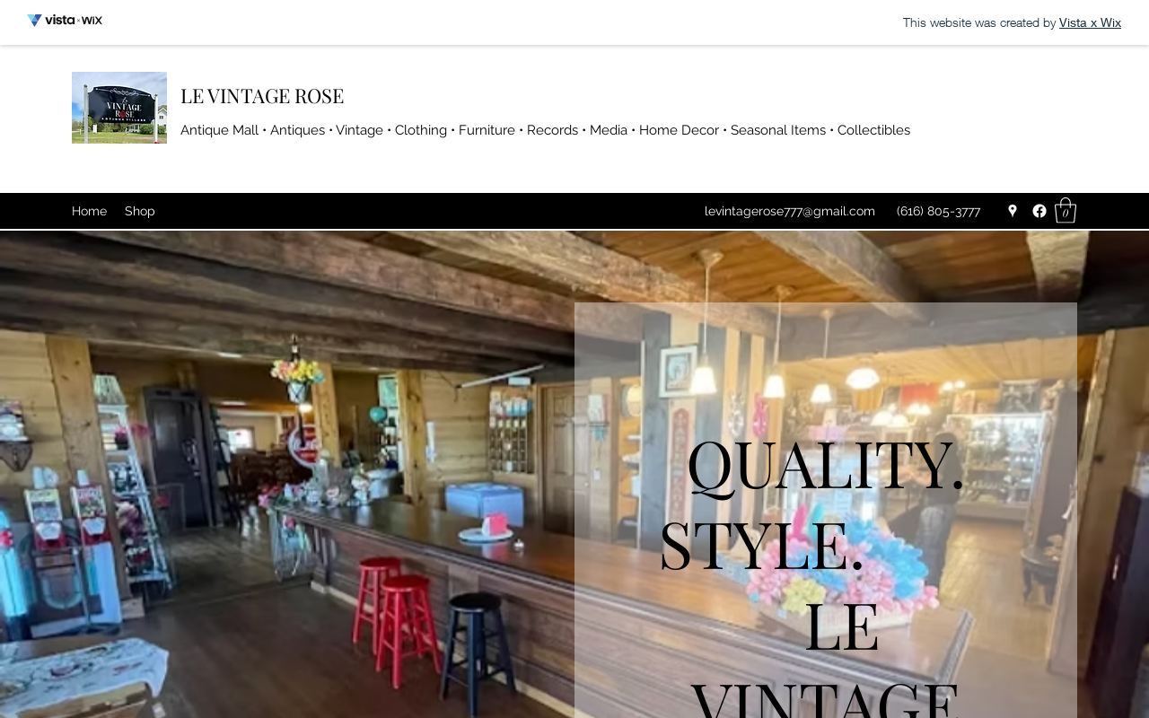 Le VINTAGE ROSE website preview