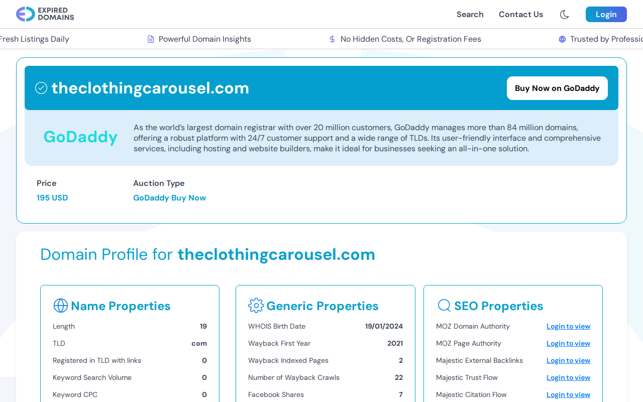 Clothing Carousel website preview