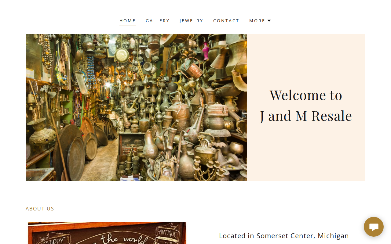 J and M Resale website preview