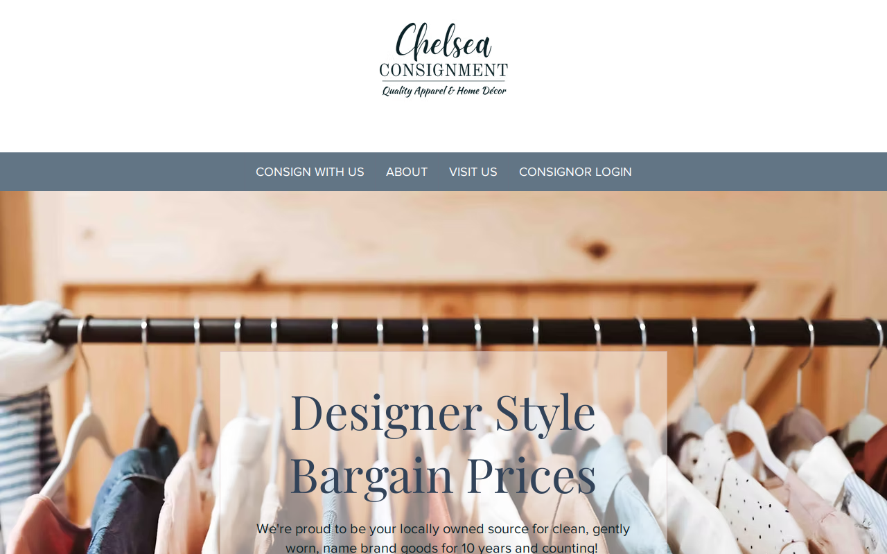 Chelsea Consignments website preview