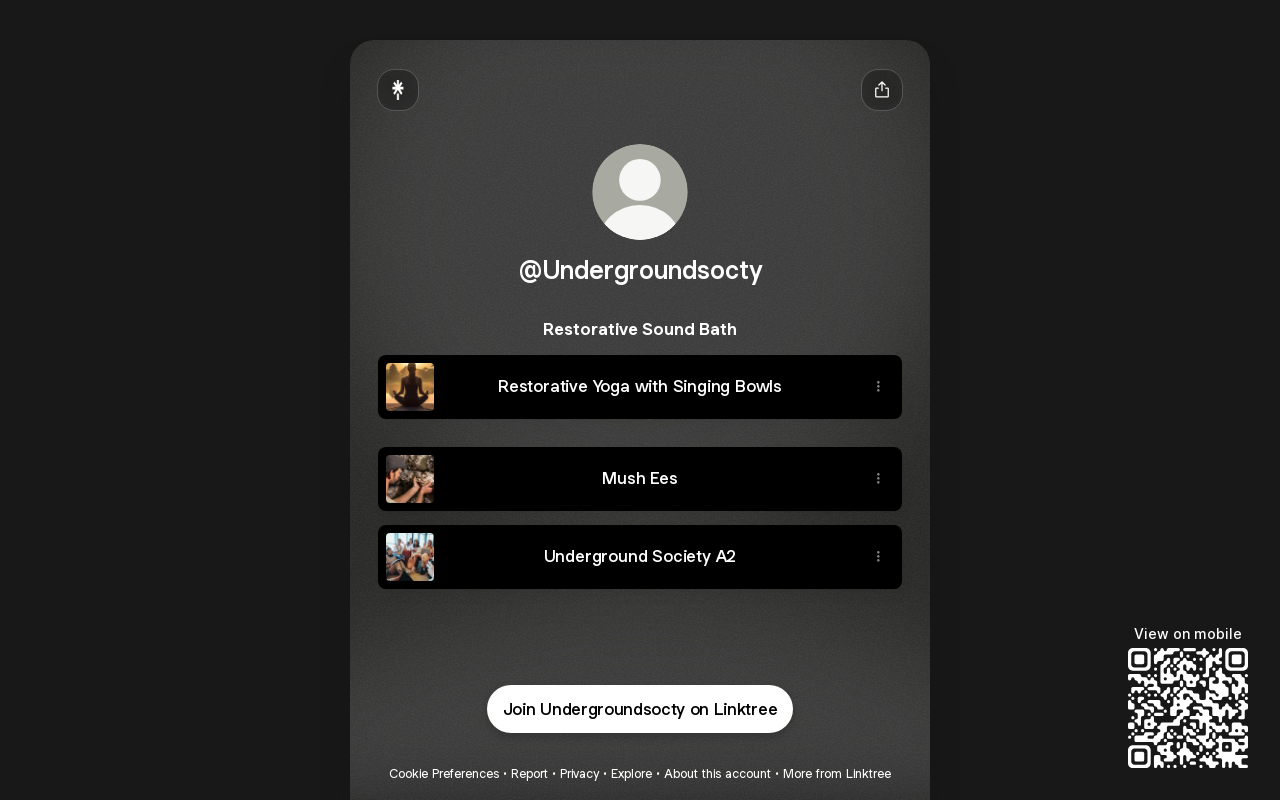 Underground Society website preview